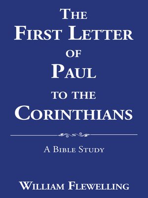 cover image of The First Letter of Paul to the Corinthians